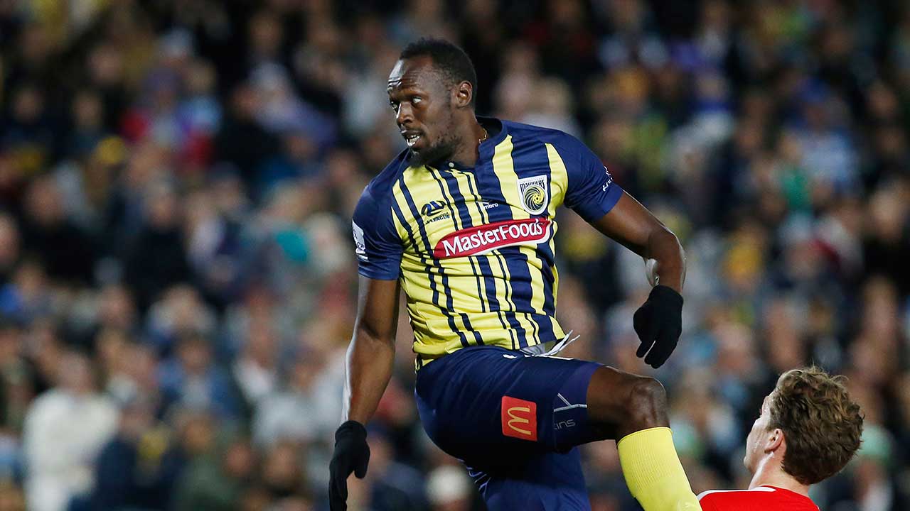 Usain Bolt makes football debut for Central Coast Mariners ...