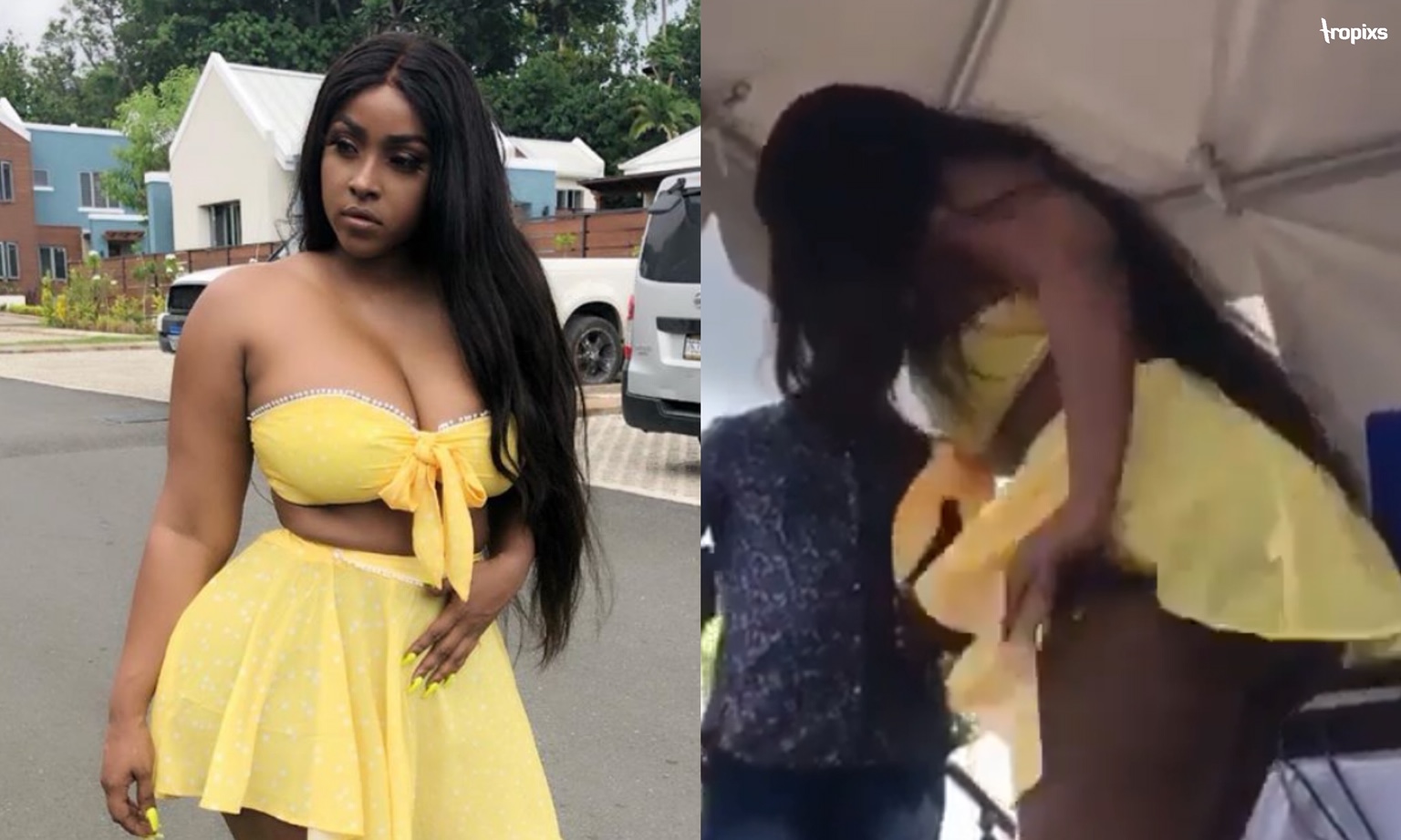 Yanique Curvy Diva is making rounds on social media after footage from her ...